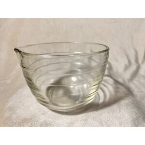 Pyrex Westinghouse #24 Beehive Mixing Bowl 4.5 ×6.5 Clear Glass Vintage USA VTG
